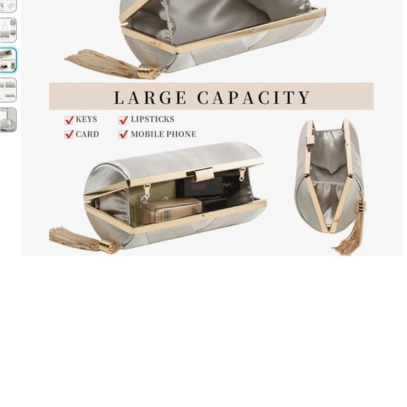 CLUTCH TASES CROSSBODY WEDDING PURSES EVENING - Picture 5 of 10